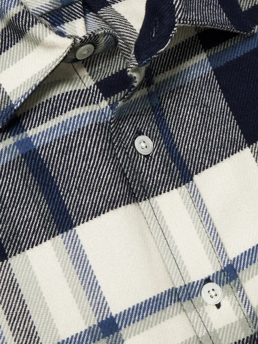 Portuguese Flannel Beck Checked Organic Cotton Shirt - Men | Thumbnail 5 Portuguese Flannel Beck Checked Organic Cotton Shirt - Men | Thumbnail 5
