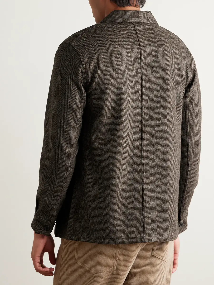 Portuguese Flannel Labura Herringbone Virgin Wool Jacket - Men | Thumbnail 3 Portuguese Flannel Labura Herringbone Virgin Wool Jacket - Men | Thumbnail 3