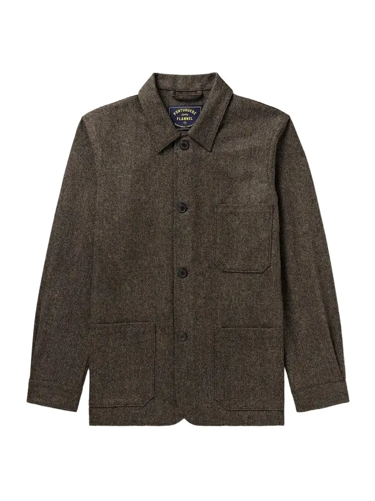 Labura Herringbone Virgin Wool Jacket - Men Labura Herringbone Virgin Wool Jacket - Men