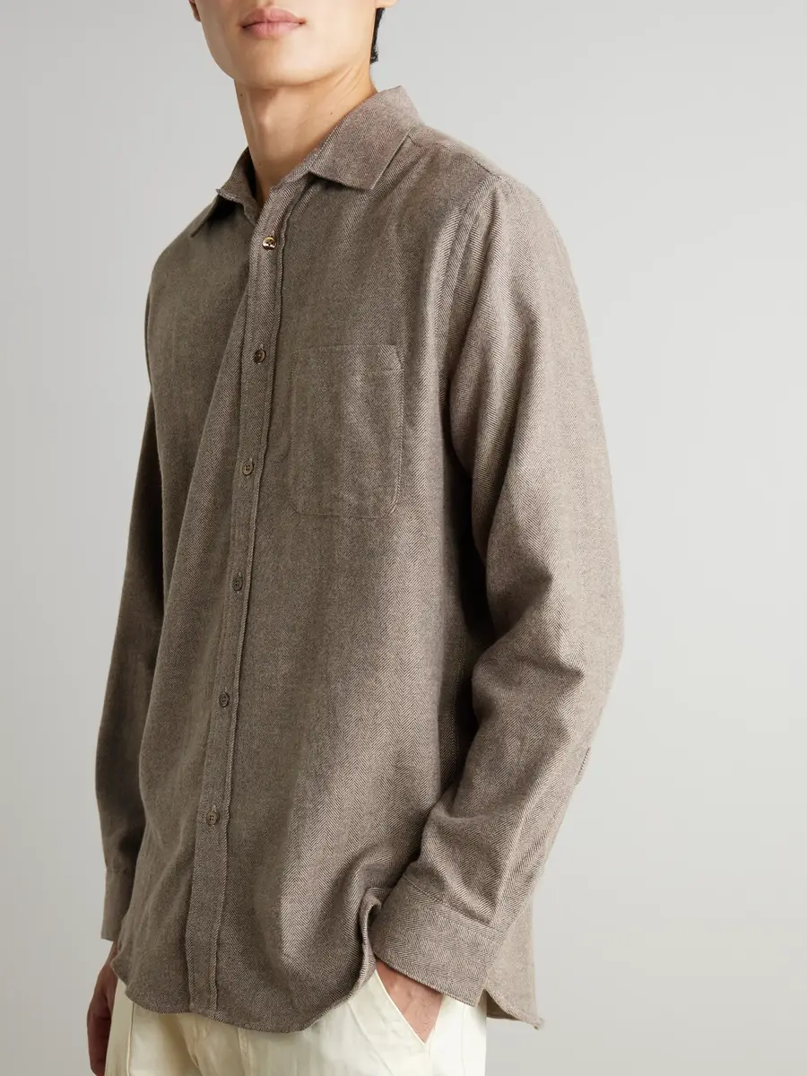 Portuguese Flannel Espiga Herringbone Cotton-Flannel Shirt - Men | Thumbnail 3