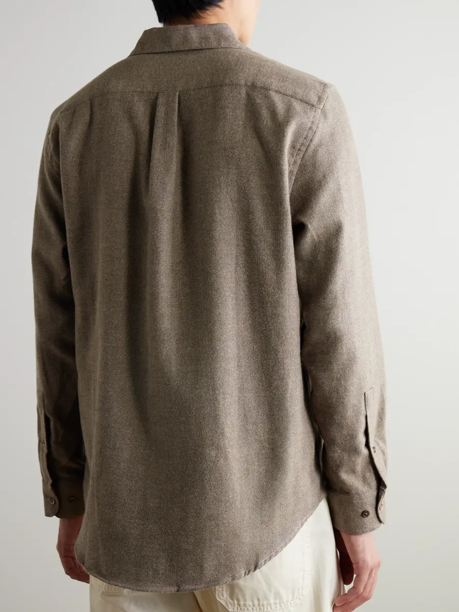 Portuguese Flannel Espiga Herringbone Cotton-Flannel Shirt - Men | Thumbnail 4