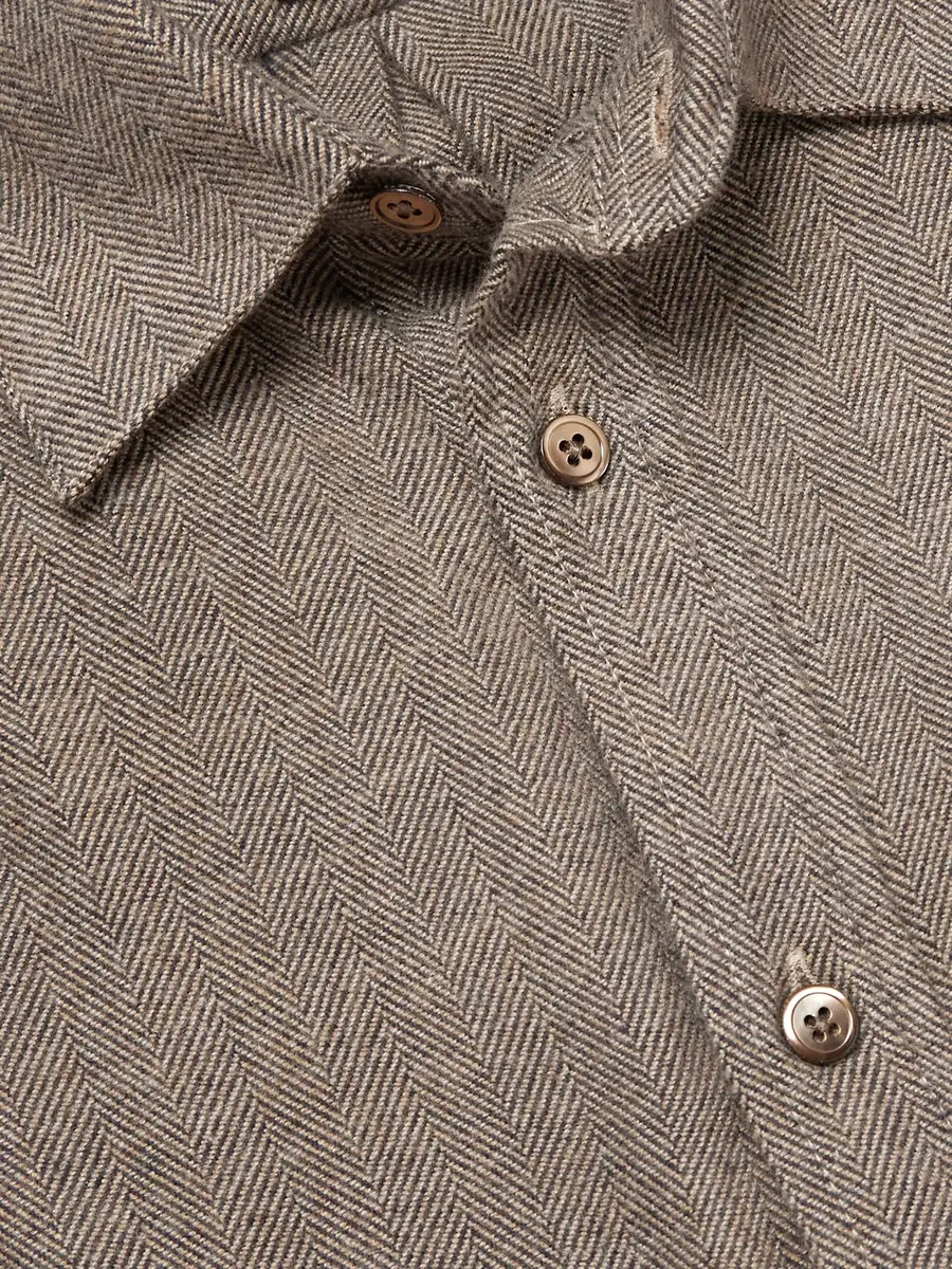 Portuguese Flannel Espiga Herringbone Cotton-Flannel Shirt - Men | Thumbnail 5