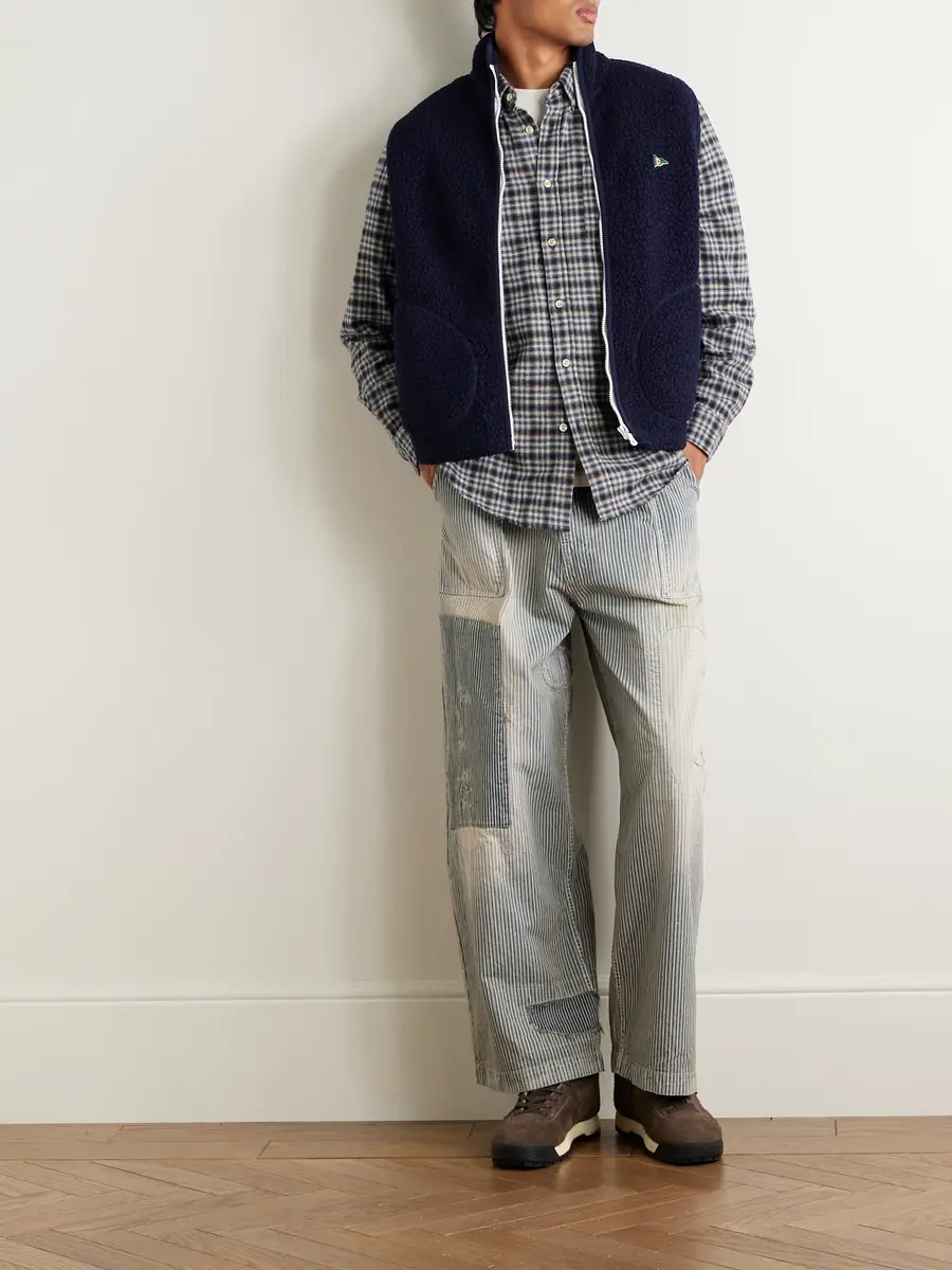 Portuguese Flannel Vouga Button-Down Collar Checked Organic Cotton-Flannel Shirt - Men | Thumbnail 2 Portuguese Flannel Vouga Button-Down Collar Checked Organic Cotton-Flannel Shirt - Men | Thumbnail 2