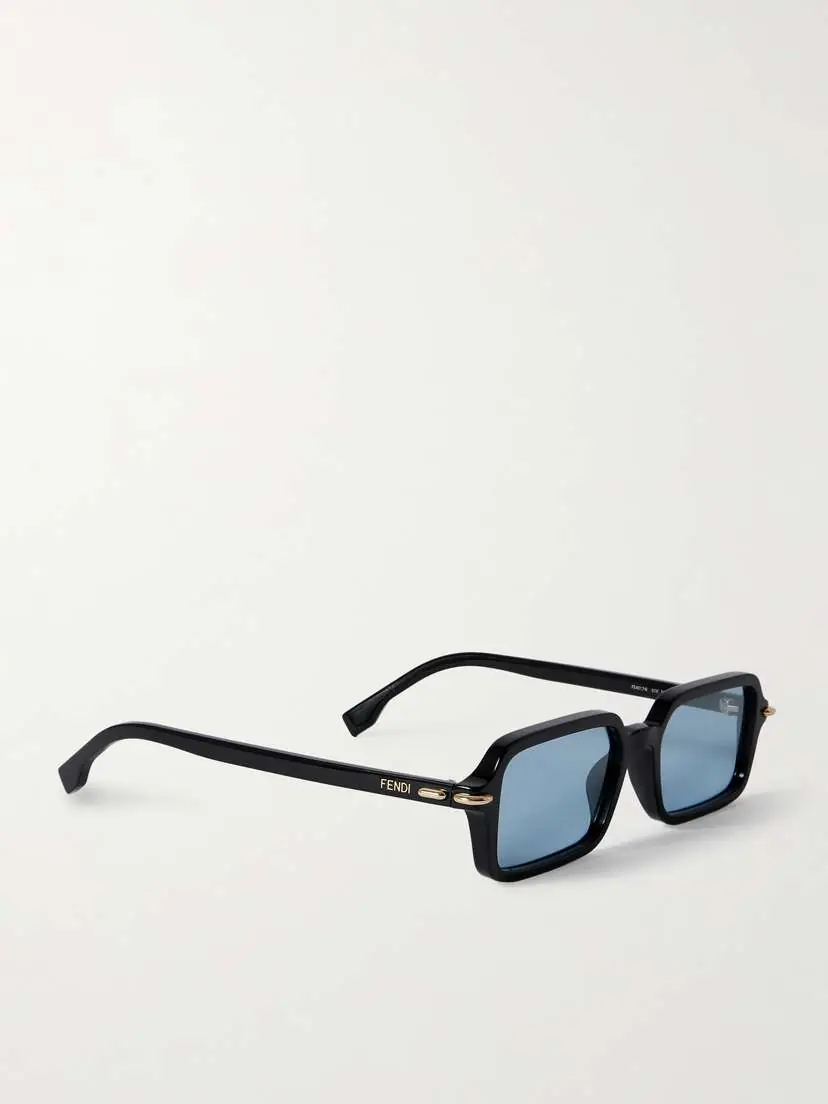 FENDI EYEWEAR Selleria Rectangle-frame Acetate Sunglasses | Thumbnail 3