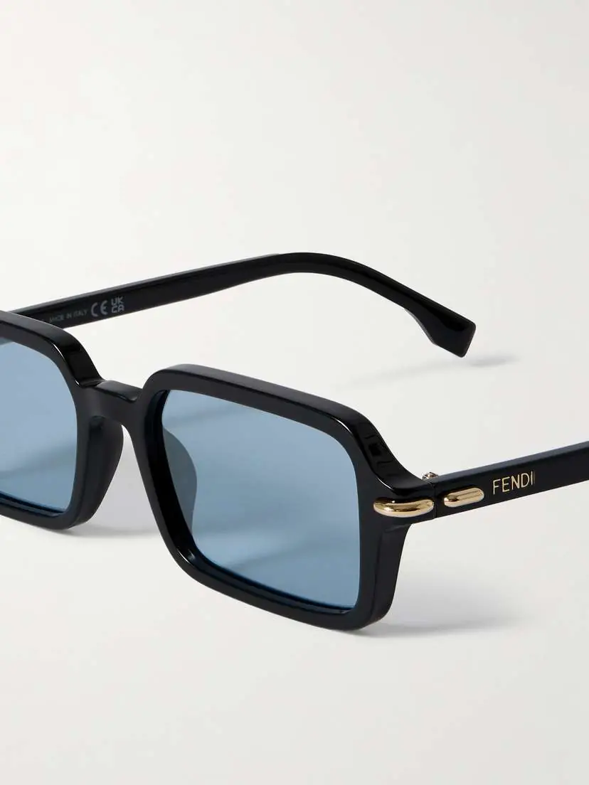 FENDI EYEWEAR Selleria Rectangle-frame Acetate Sunglasses | Thumbnail 4