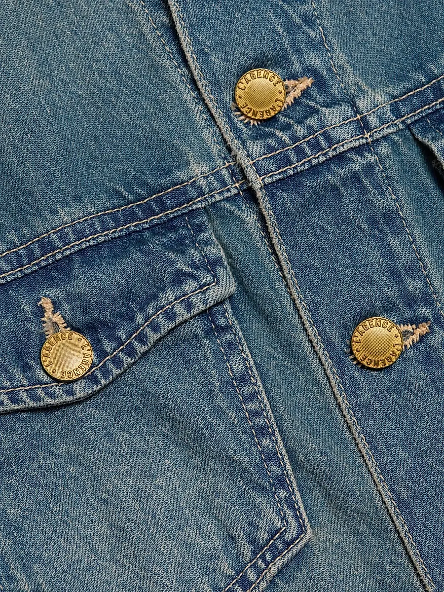 L'Agence Women's Vianney Hi-Lo Cropped Denim Jacket | Thumbnail 7 L'Agence Women's Vianney Hi-Lo Cropped Denim Jacket | Thumbnail 7