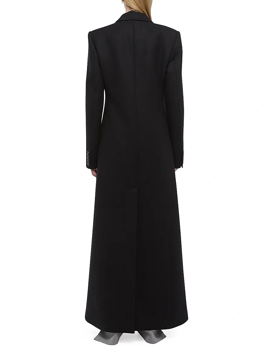 Helmut Lang Women's Relaxed Fit Wool Blend Coat - Black | Thumbnail 5 Helmut Lang Women's Relaxed Fit Wool Blend Coat - Black | Thumbnail 5