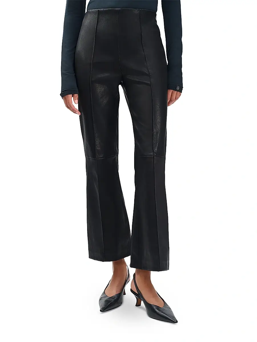 rag & bone Women's Irina Leather Kick Flare Pants | Thumbnail 3 rag & bone Women's Irina Leather Kick Flare Pants | Thumbnail 3