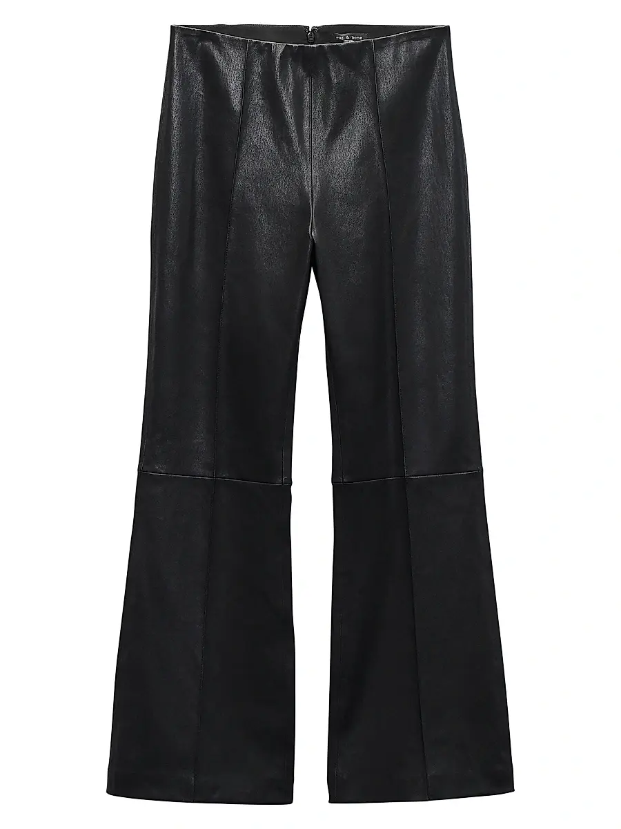 rag & bone Women's Irina Leather Kick Flare Pants
