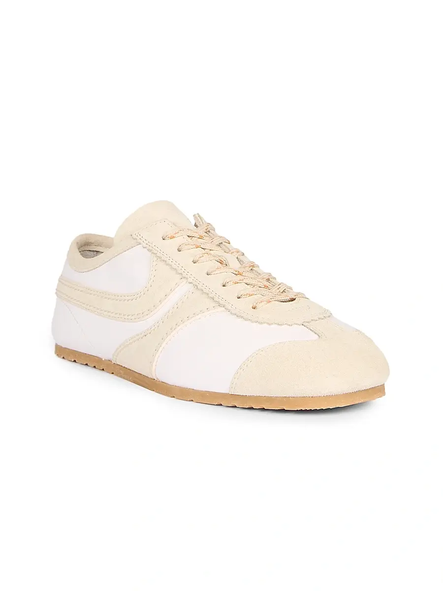 Dries Van Noten Women's Leather Suede-Trimmed Sneakers - White | Thumbnail 2 Dries Van Noten Women's Leather Suede-Trimmed Sneakers - White | Thumbnail 2