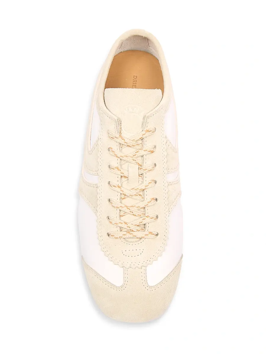 Dries Van Noten Women's Leather Suede-Trimmed Sneakers - White | Thumbnail 4 Dries Van Noten Women's Leather Suede-Trimmed Sneakers - White | Thumbnail 4
