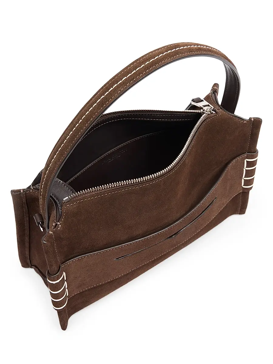 JW Anderson Women's Suede Loafer Top Handle Bag - Chocolate Brown | Thumbnail 4