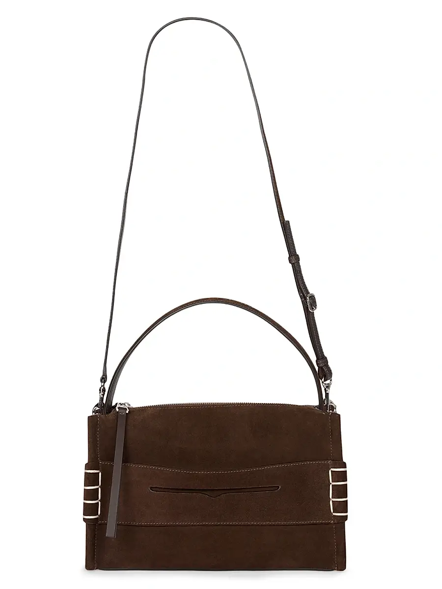 JW Anderson Women's Suede Loafer Top Handle Bag - Chocolate Brown | Thumbnail 6