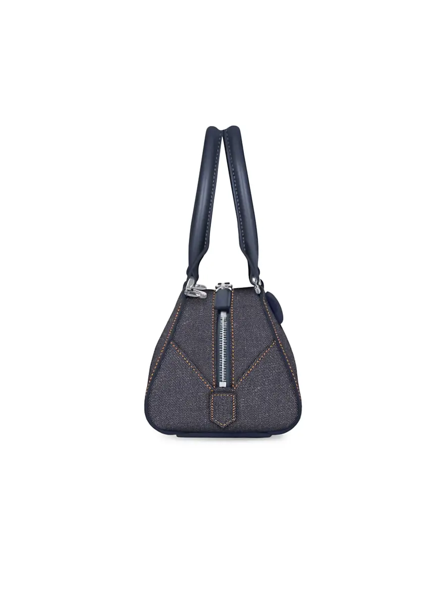 Givenchy Women's Mini Antigona East-West Top Handle Bag in Denim - Indigo Blue | Thumbnail 3