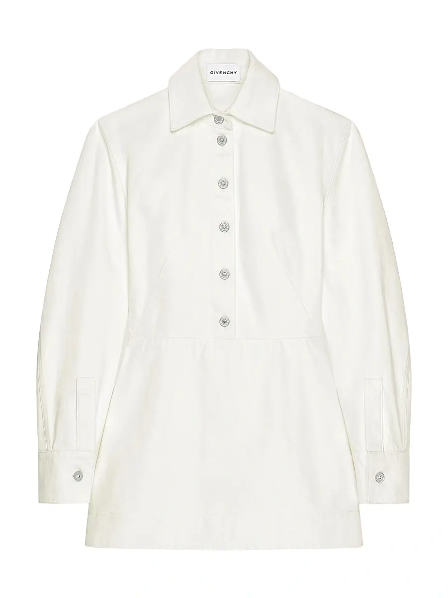 Givenchy Women's Dress in Denim - Off White | Image 1 Givenchy Women's Dress in Denim - Off White | Image 1
