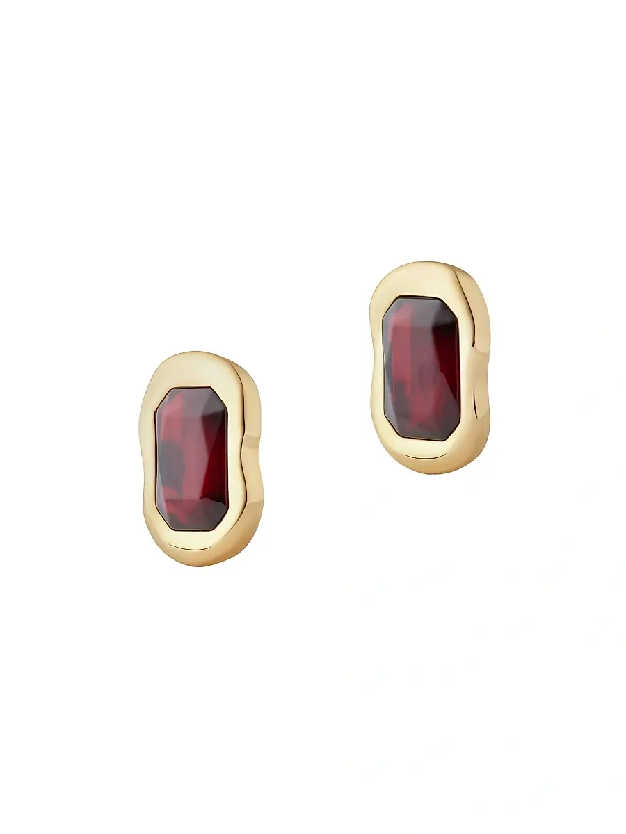 Givenchy Women's Sculptural Crystal Earrings in Metal - Gold Red | Thumbnail 3 Givenchy Women's Sculptural Crystal Earrings in Metal - Gold Red | Thumbnail 3