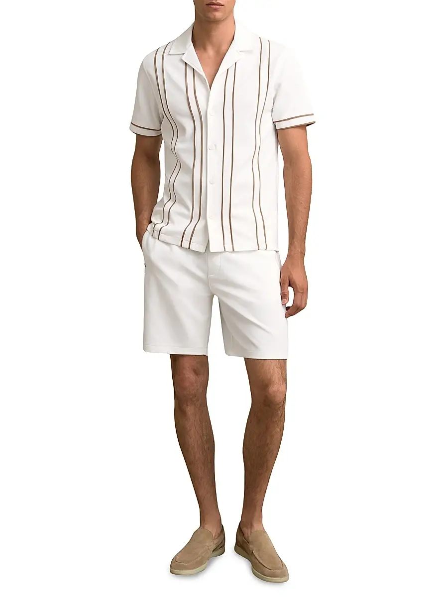 Reiss Men's Sander Cuban Striped Shirt | Thumbnail 2 Reiss Men's Sander Cuban Striped Shirt | Thumbnail 2