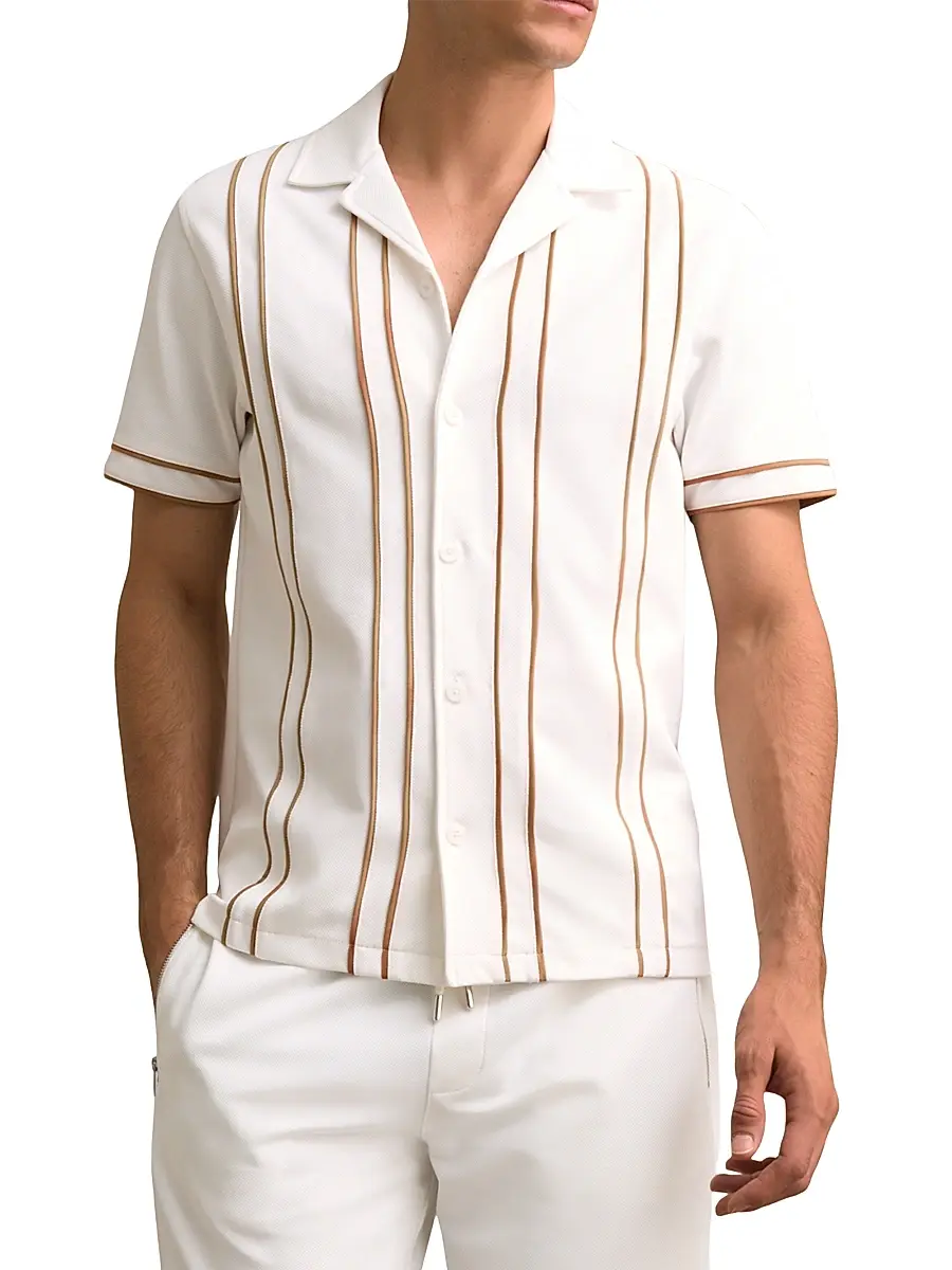 Reiss Men's Sander Cuban Striped Shirt | Thumbnail 3 Reiss Men's Sander Cuban Striped Shirt | Thumbnail 3