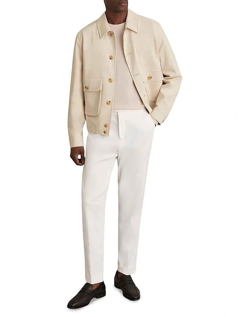 Reiss Men's Barry Short Jersey Jacket | Thumbnail 2 Reiss Men's Barry Short Jersey Jacket | Thumbnail 2
