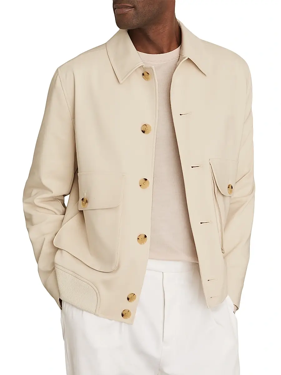 Reiss Men's Barry Short Jersey Jacket | Thumbnail 3 Reiss Men's Barry Short Jersey Jacket | Thumbnail 3