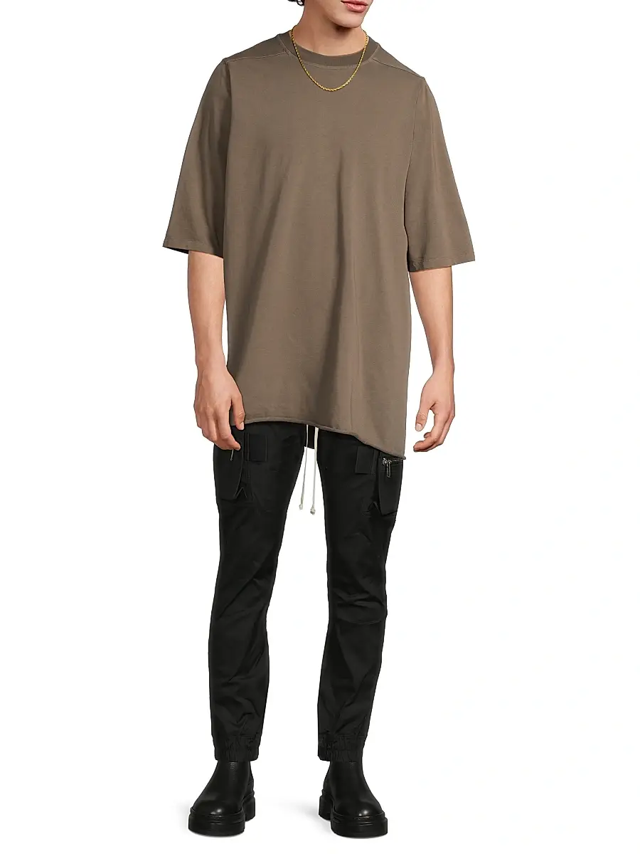 Rick Owens Men's Oversized Cotton T-Shirt | Thumbnail 2 Rick Owens Men's Oversized Cotton T-Shirt | Thumbnail 2