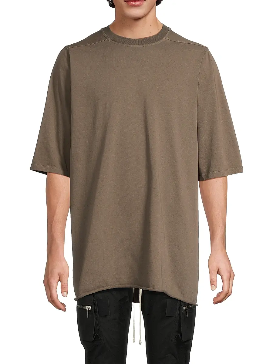 Rick Owens Men's Oversized Cotton T-Shirt | Thumbnail 3 Rick Owens Men's Oversized Cotton T-Shirt | Thumbnail 3