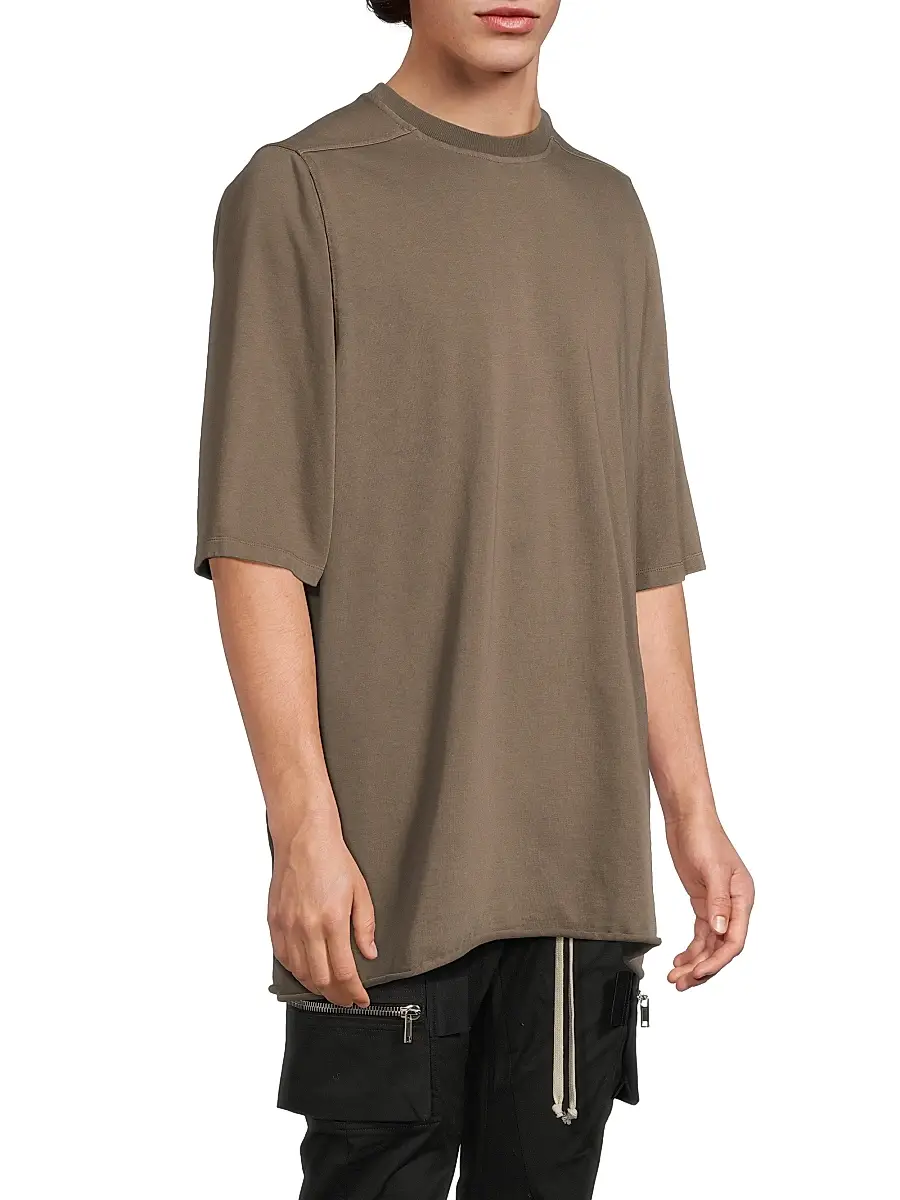 Rick Owens Men's Oversized Cotton T-Shirt | Thumbnail 4 Rick Owens Men's Oversized Cotton T-Shirt | Thumbnail 4