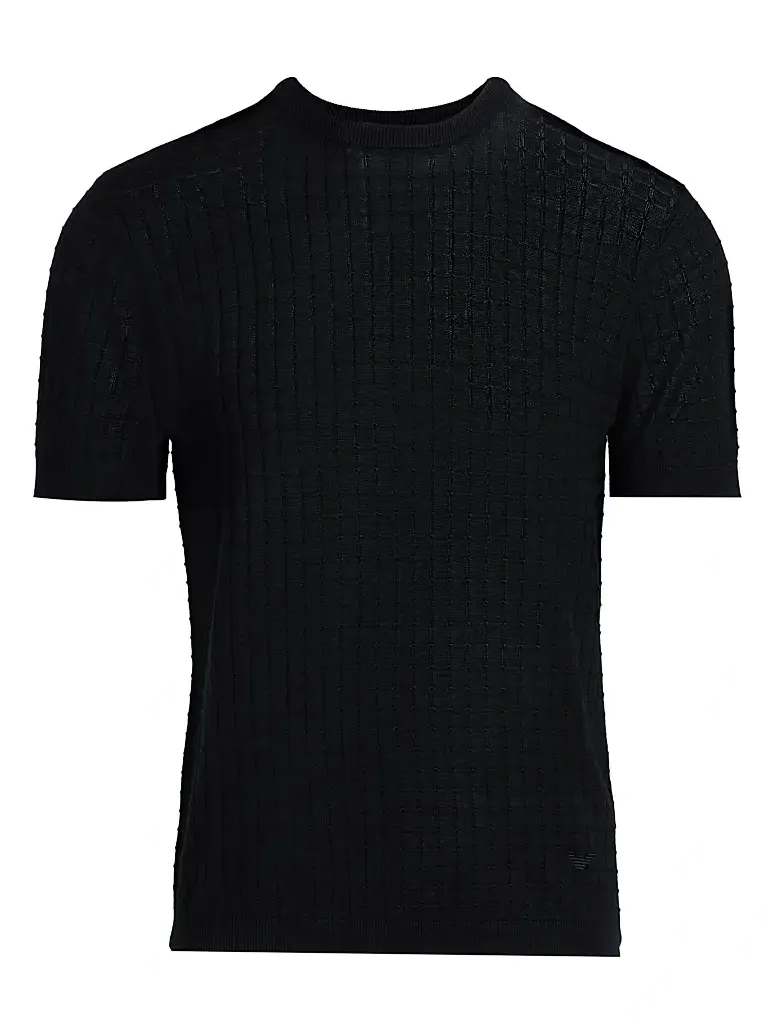 Men's Textured Knit Short-Sleeve Sweater Men's Textured Knit Short-Sleeve Sweater