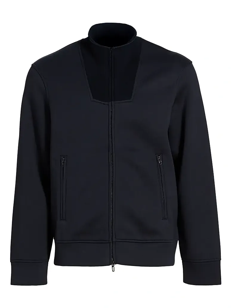 Emporio Armani Men's Stand Collar Zip-Front Sweatshirt