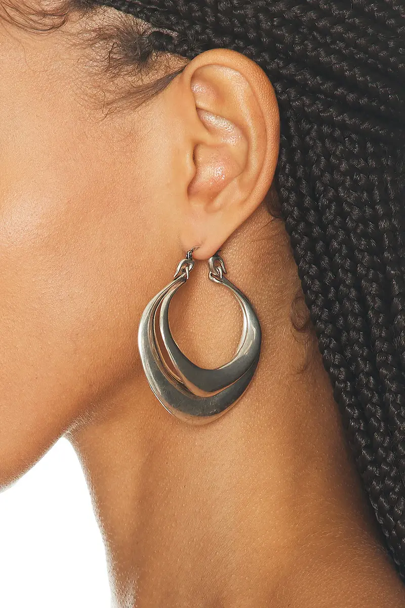 Saint Laurent Double Hoop Earrings | Thumbnail 2 Saint Laurent Double Hoop Earrings | Thumbnail 2