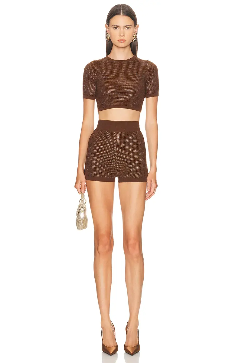 David Koma Rhinestone Embroidered Short | Thumbnail 7 David Koma Rhinestone Embroidered Short | Thumbnail 7