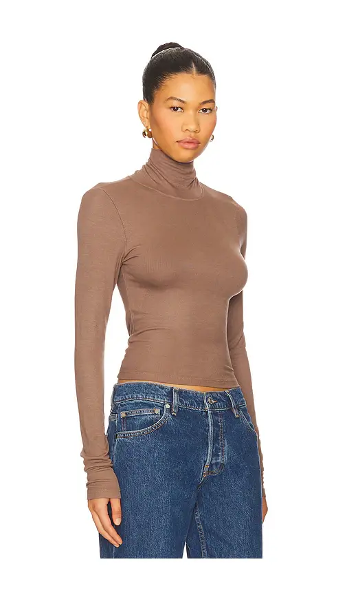 LA Made Felix Crop Turtle Neck Top | Thumbnail 2 LA Made Felix Crop Turtle Neck Top | Thumbnail 2