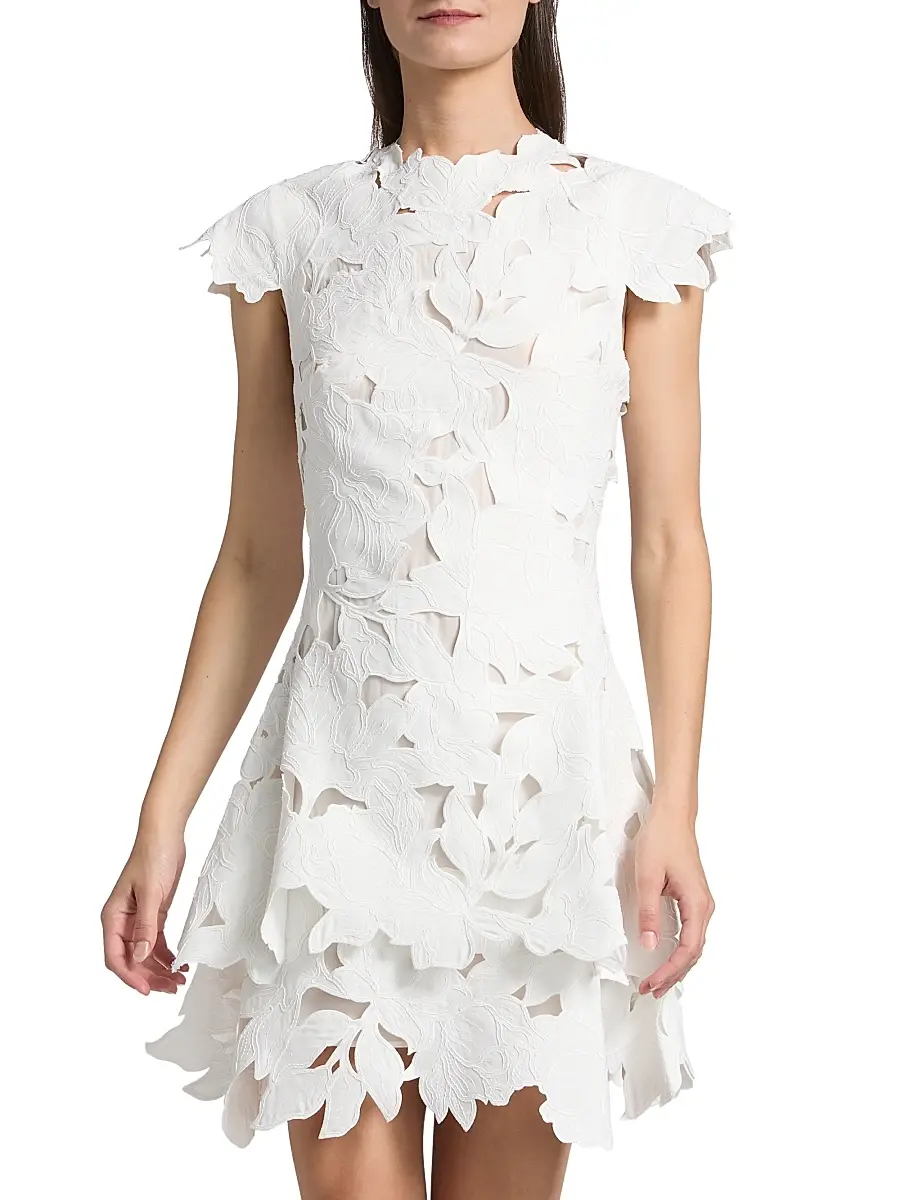 Simkhai Women's Holloway Cut-Out Lace Minidress | Thumbnail 3