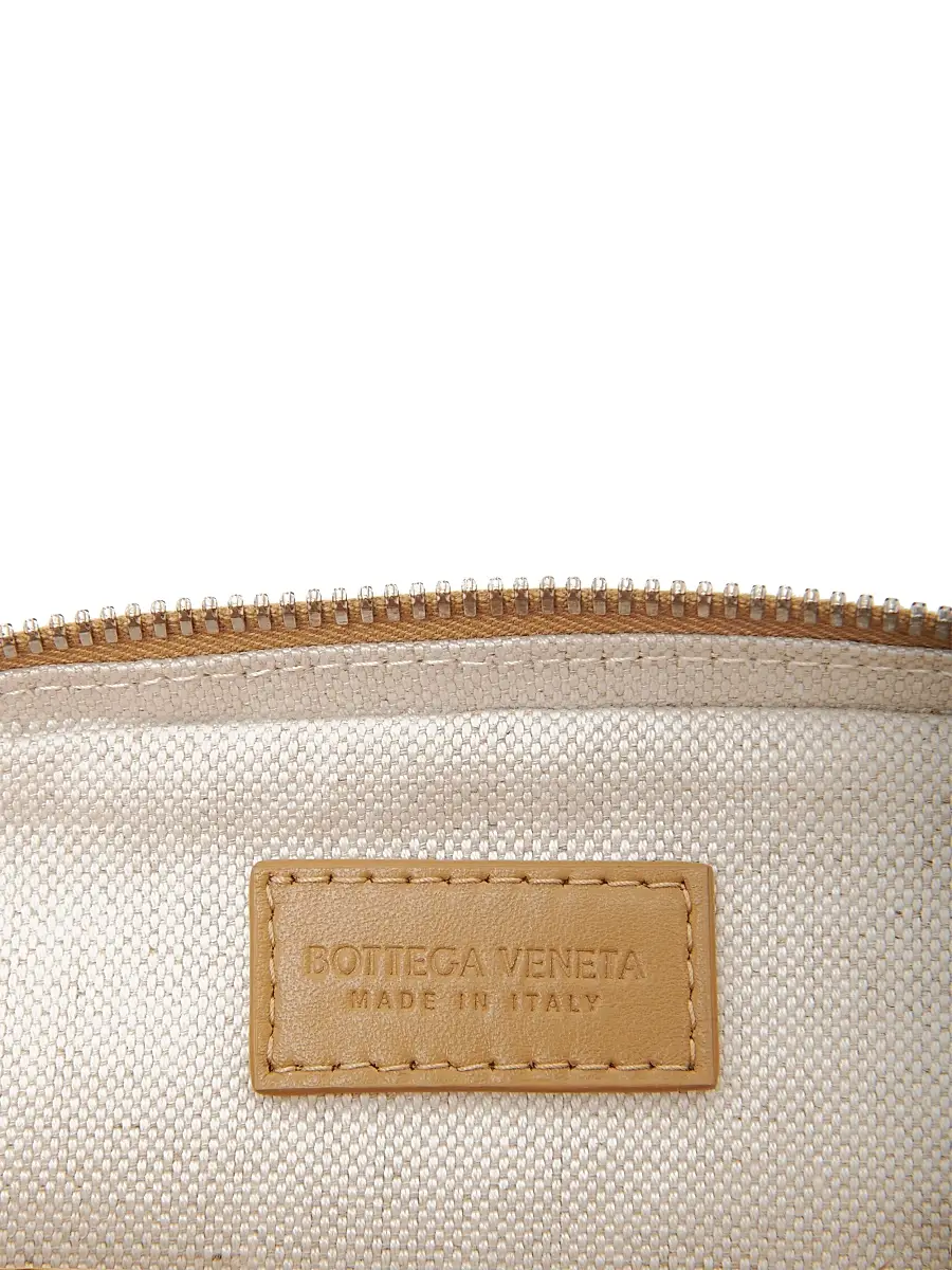 Bottega Veneta Men's Getaway Teen Intrecciato Zip Pouch - Dark Praline White | Thumbnail 6 Bottega Veneta Men's Getaway Teen Intrecciato Zip Pouch - Dark Praline White | Thumbnail 6