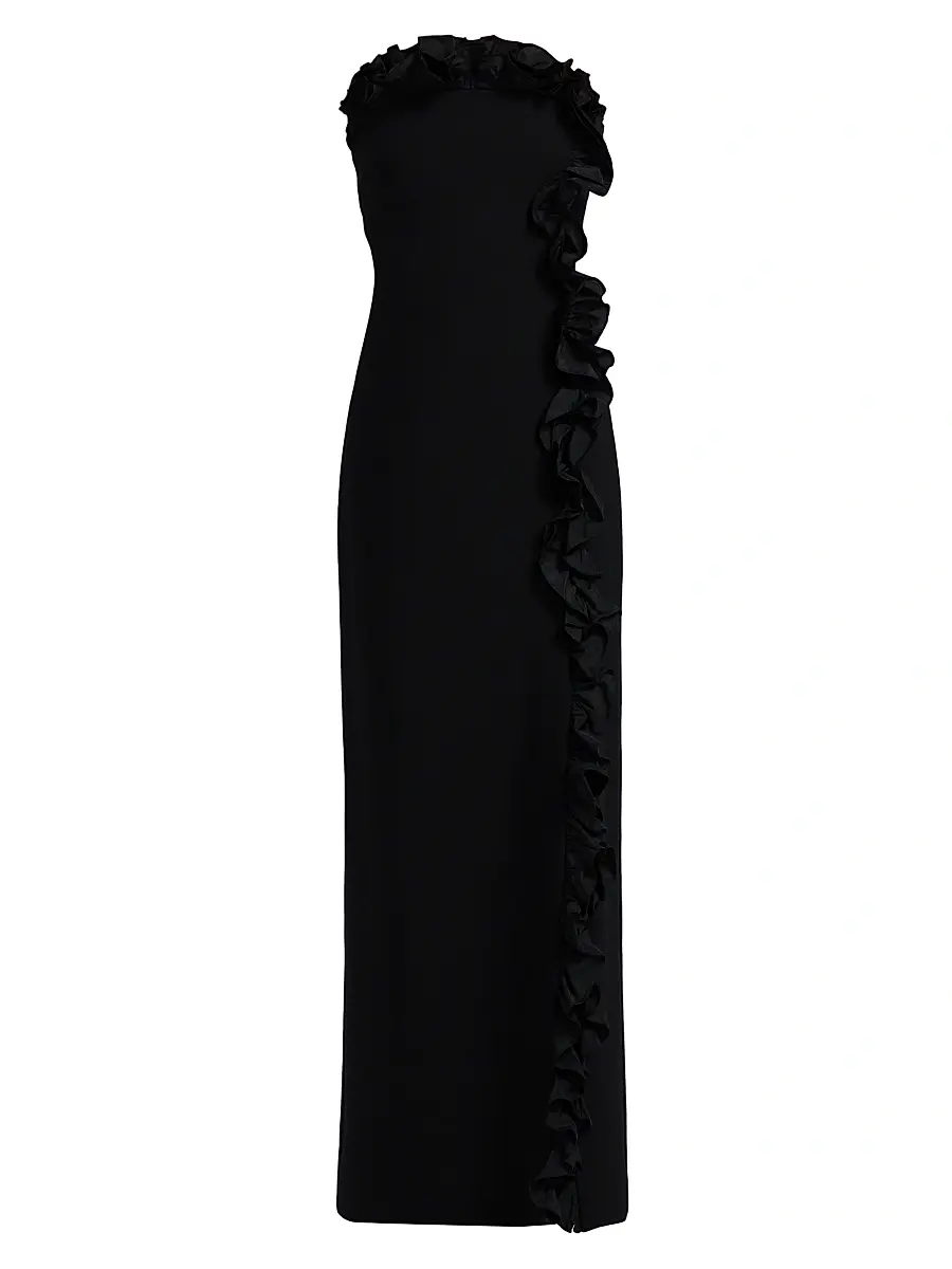 Cinq à Sept Women's Kassia Ruffled Strapless Gown