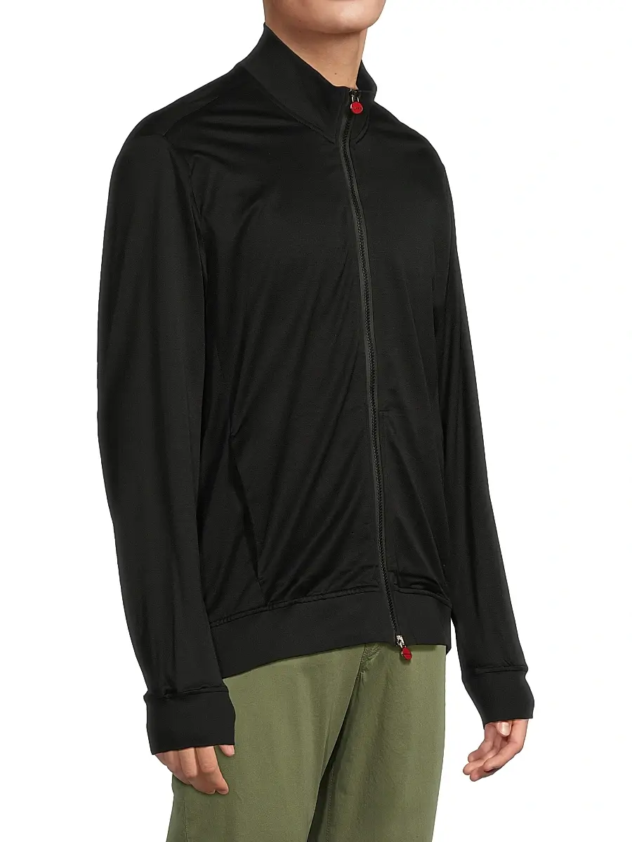 Kiton Men's Shiny Jersey Swim Jacket | Thumbnail 4 Kiton Men's Shiny Jersey Swim Jacket | Thumbnail 4