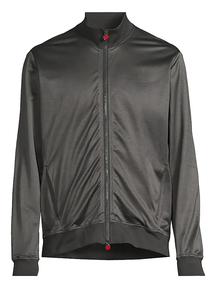 Kiton Men's Shiny Jersey Swim Jacket