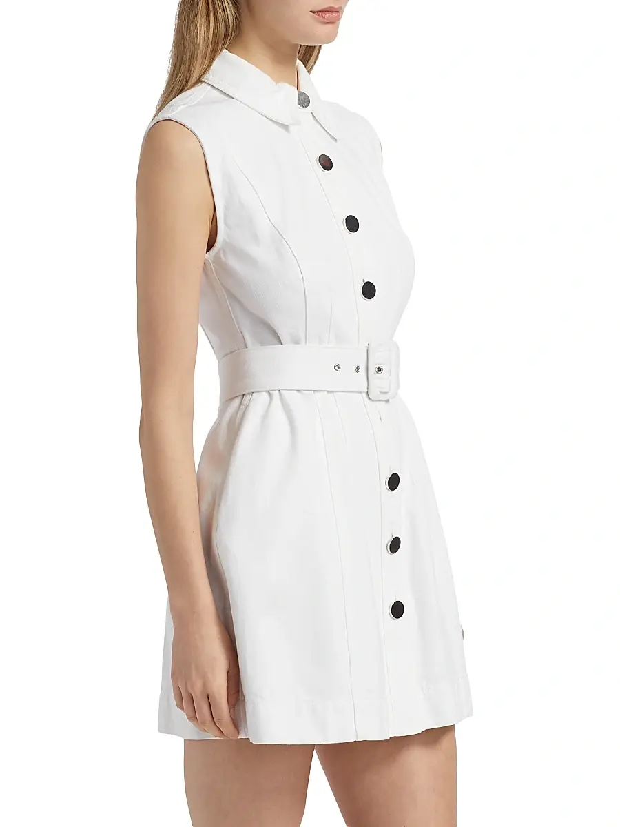 Toccin Women's Miley Cotton Button-Front Minidress | Thumbnail 4 Toccin Women's Miley Cotton Button-Front Minidress | Thumbnail 4