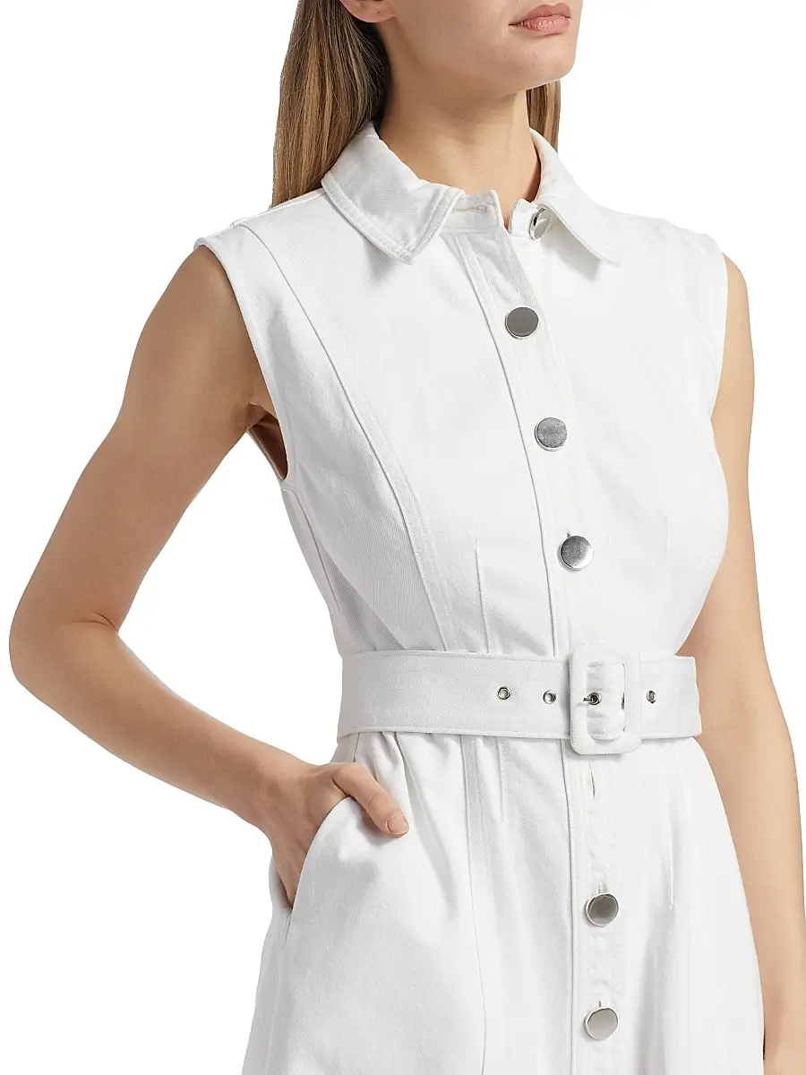 Toccin Women's Miley Cotton Button-Front Minidress | Thumbnail 7 Toccin Women's Miley Cotton Button-Front Minidress | Thumbnail 7