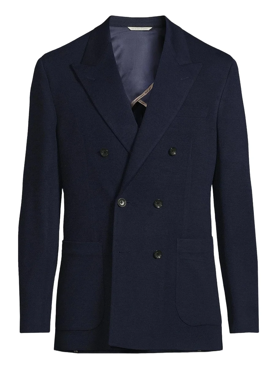 Men's Double-Breasted Wool Blazer Men's Double-Breasted Wool Blazer