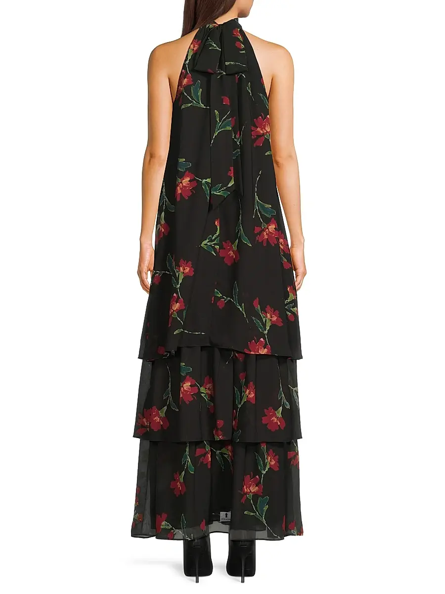Ungaro Women's Eden Floral Halterneck Maxi Dress | Thumbnail 5