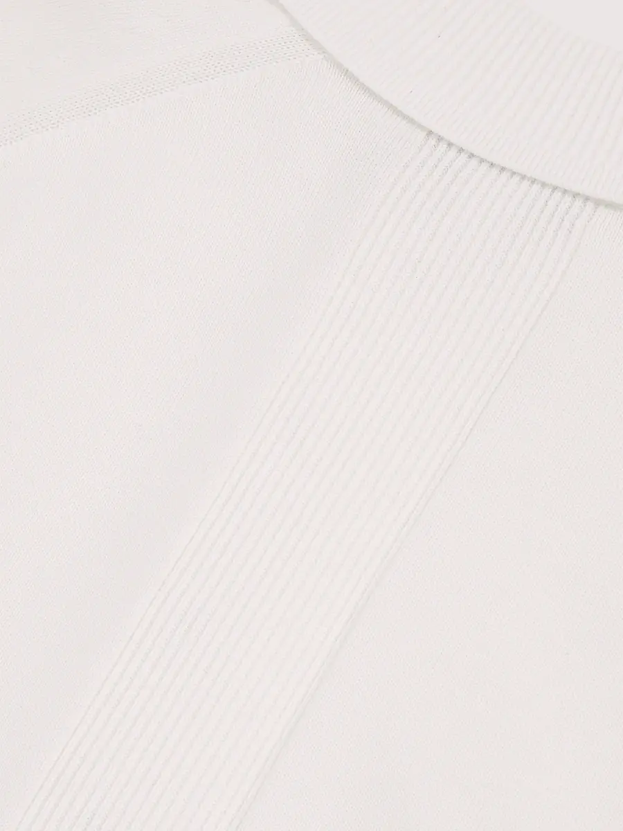 Reiss Men's Clinton Long-Sleeve Polo Shirt - White | Thumbnail 5