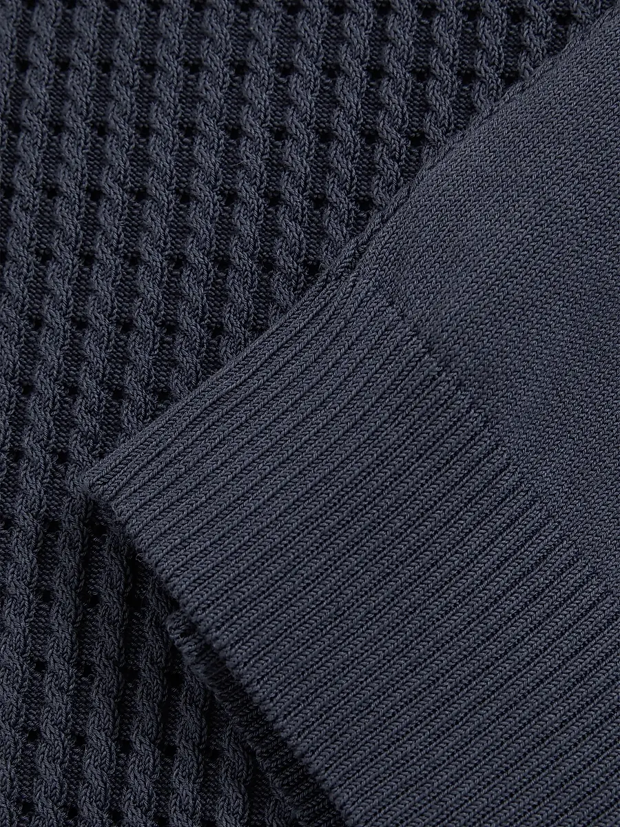 Reiss Men's Merit Waffle Johnny Polo Shirt | Thumbnail 5 Reiss Men's Merit Waffle Johnny Polo Shirt | Thumbnail 5