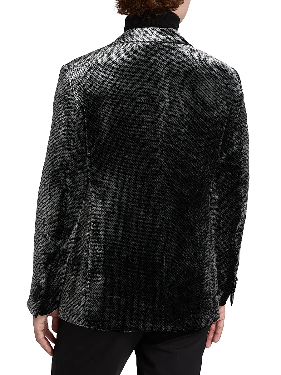 Giorgio Armani Men's Textured Velvet Dinner Jacket | Thumbnail 5 Giorgio Armani Men's Textured Velvet Dinner Jacket | Thumbnail 5