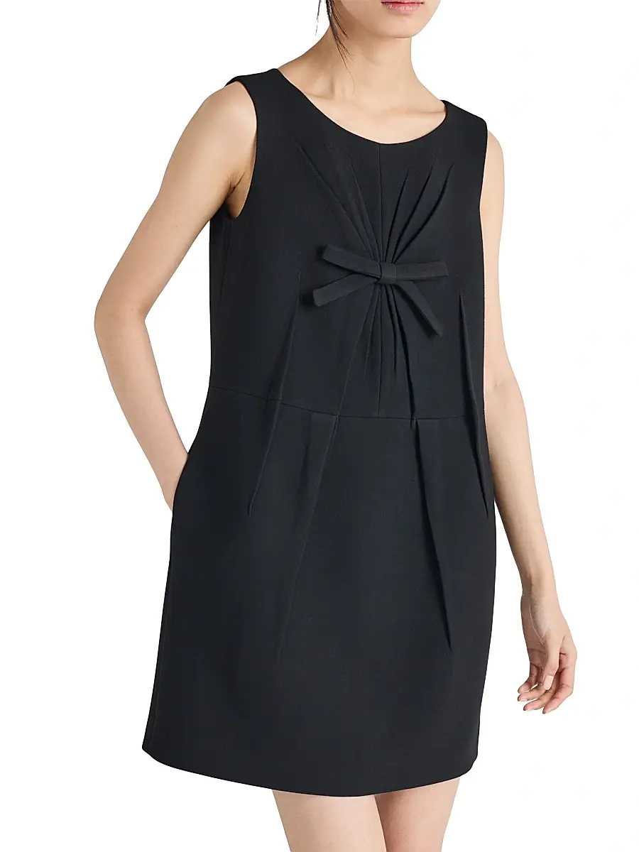 Prada Women's Natté Fabric Mini Dress - Black | Thumbnail 3