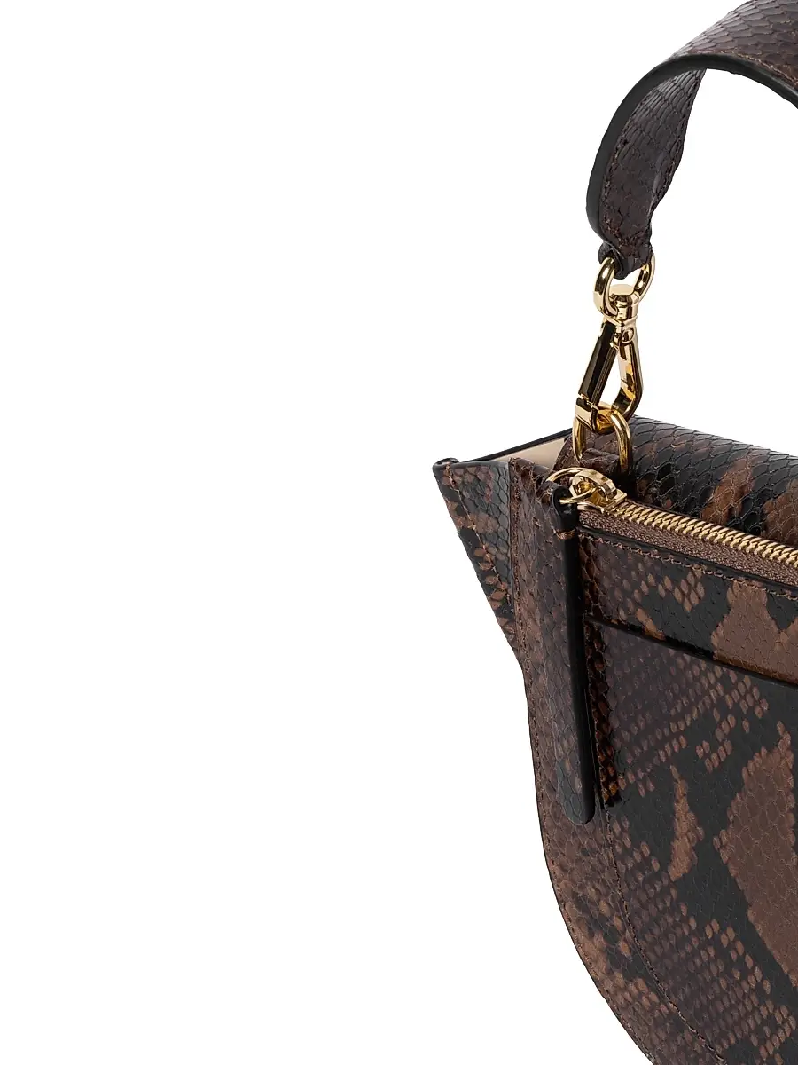 Wandler Women's Mini Hortensia Pytthon-Embossed-Leather Top Handle Bag - Brown Python | Thumbnail 4