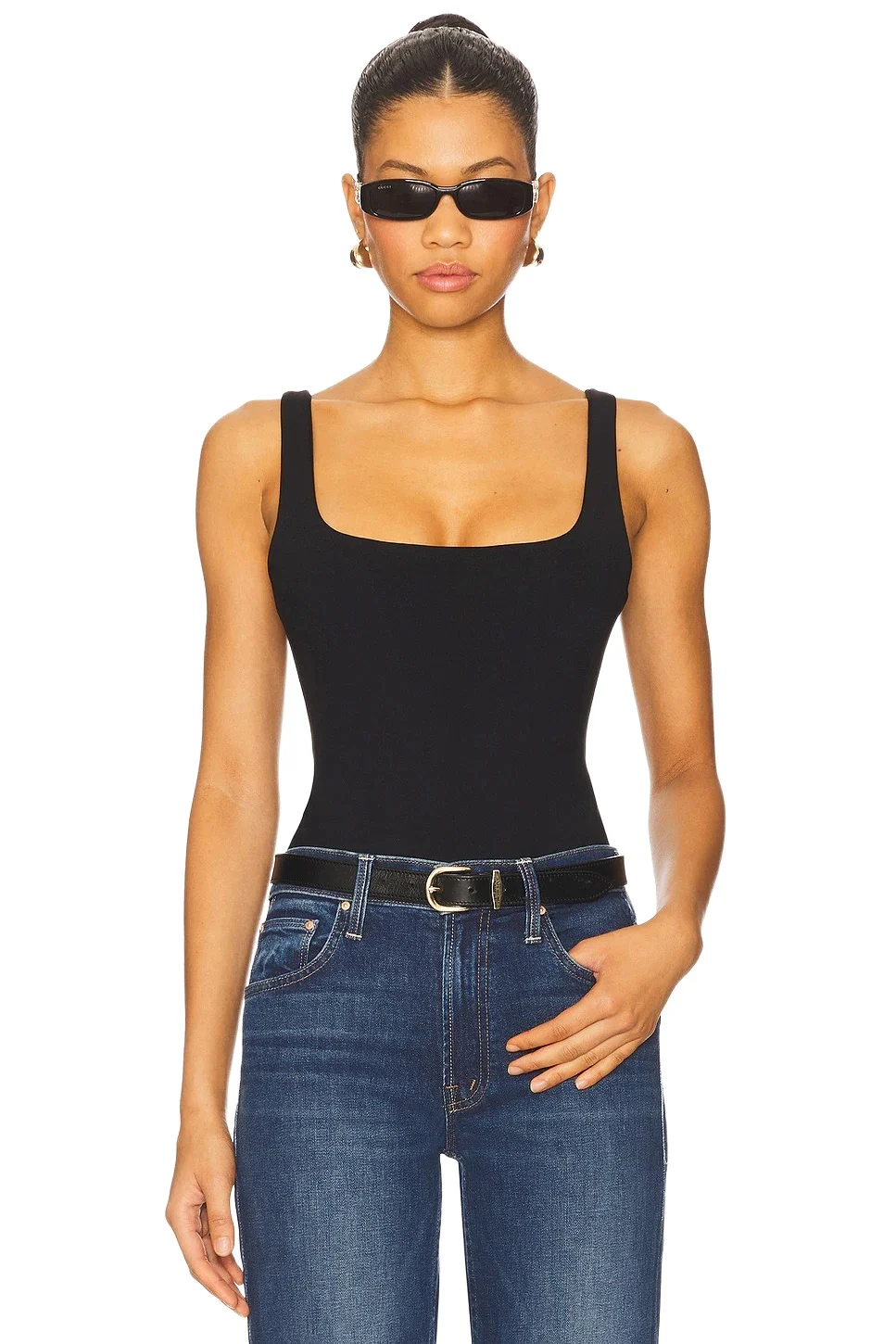 susana monaco Essential Low Back Tank Thong Back Bodysuit