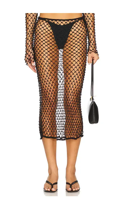 Marnnie Beaded Crochet Skirt Marnnie Beaded Crochet Skirt