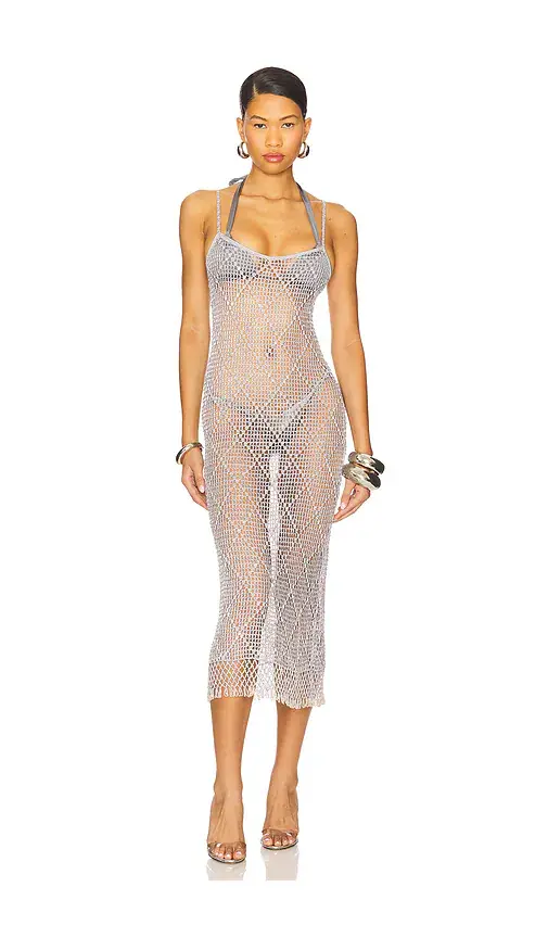 Lovers and Friends Katja Beaded Crochet Midi Dress