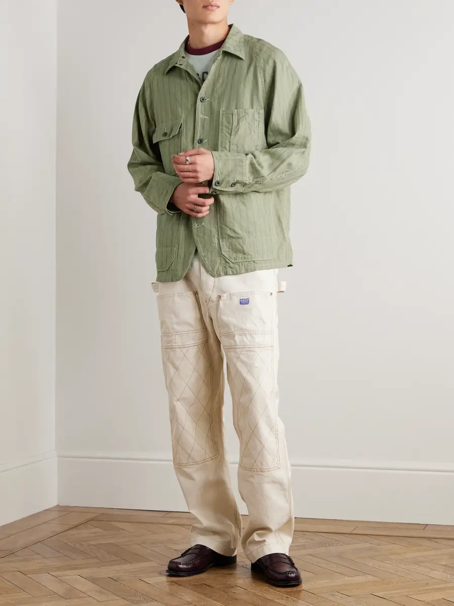 KAPITAL Gibson Striped Linen and Cotton-Blend Overshirt - Men | Thumbnail 2 KAPITAL Gibson Striped Linen and Cotton-Blend Overshirt - Men | Thumbnail 2